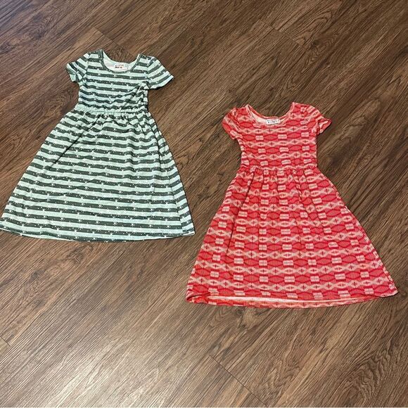 Dot Dot Smile 2 Maxi Holiday Dresses Green Red Size 2T - Picture 2 of 10